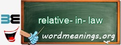 WordMeaning blackboard for relative-in-law